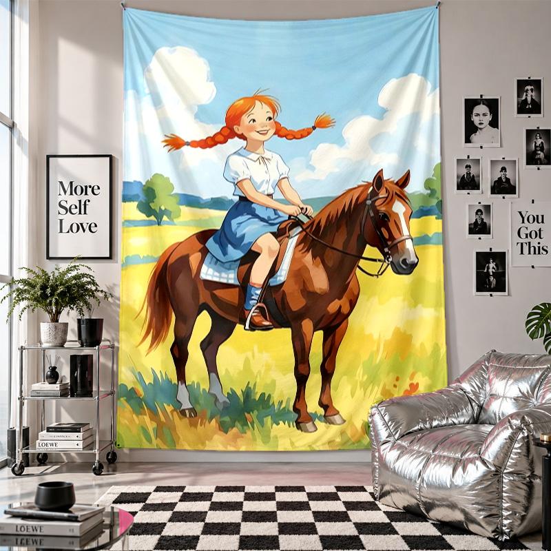 Wall TapestryBibi & Tina Art Hanging Cloth Decorative Background Cover for Room Decoration