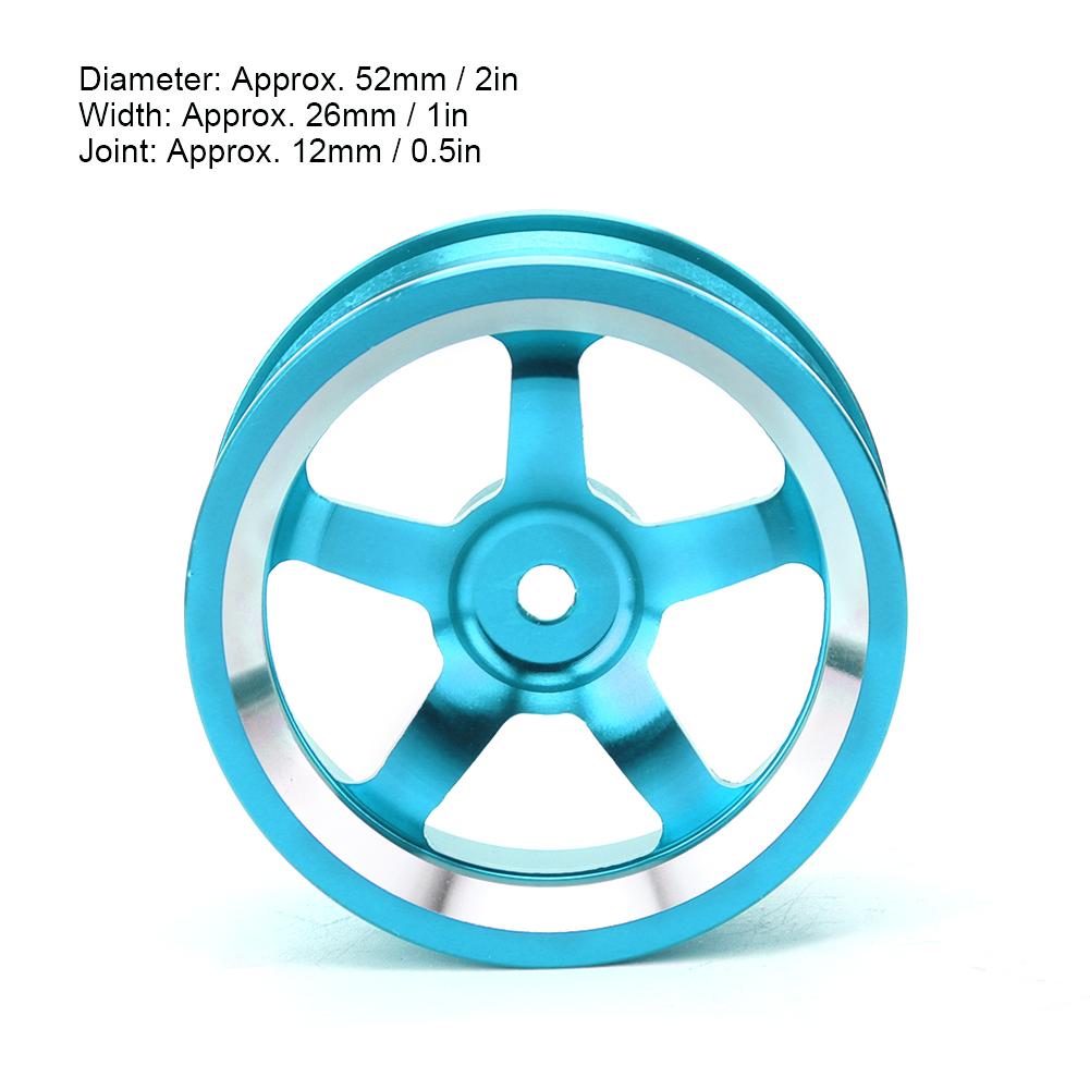4Pcs 1/10 Aluminum Alloy Wheel Hub Accessory RC Parts Fit for HSP 94123 Touring Drift CarBlue