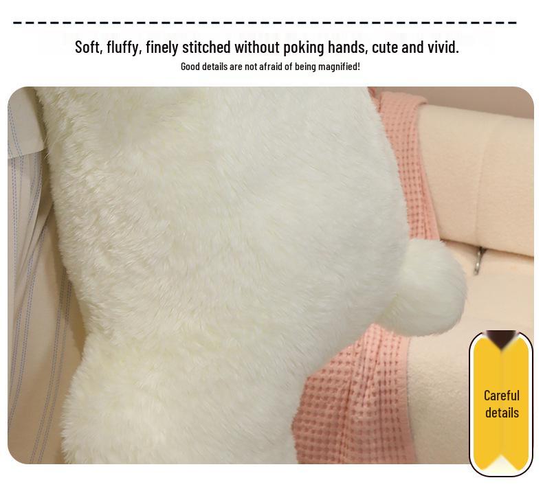 Extra Large Long-Haired Dog Plush Pillow – Bear Hug Sleeping Pillow Gift for Girls