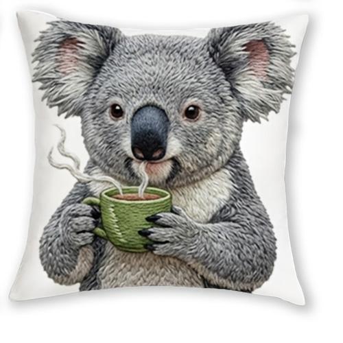 1/4 Stück Niedliche Koala Kissenbezüge Gemütliche Weiche Tier-Themen Kissenhüllen für Heimdekoration Kissenbezug