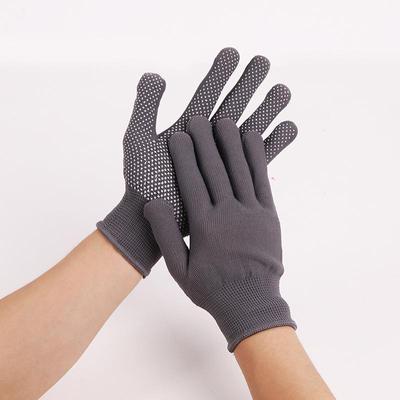 Guantes Unisex de Nailon Antideslizantes para Conducir y Trabajar, Delgados de 13 Agujas con Puntos de Plástico para Manipulación y Dispensación