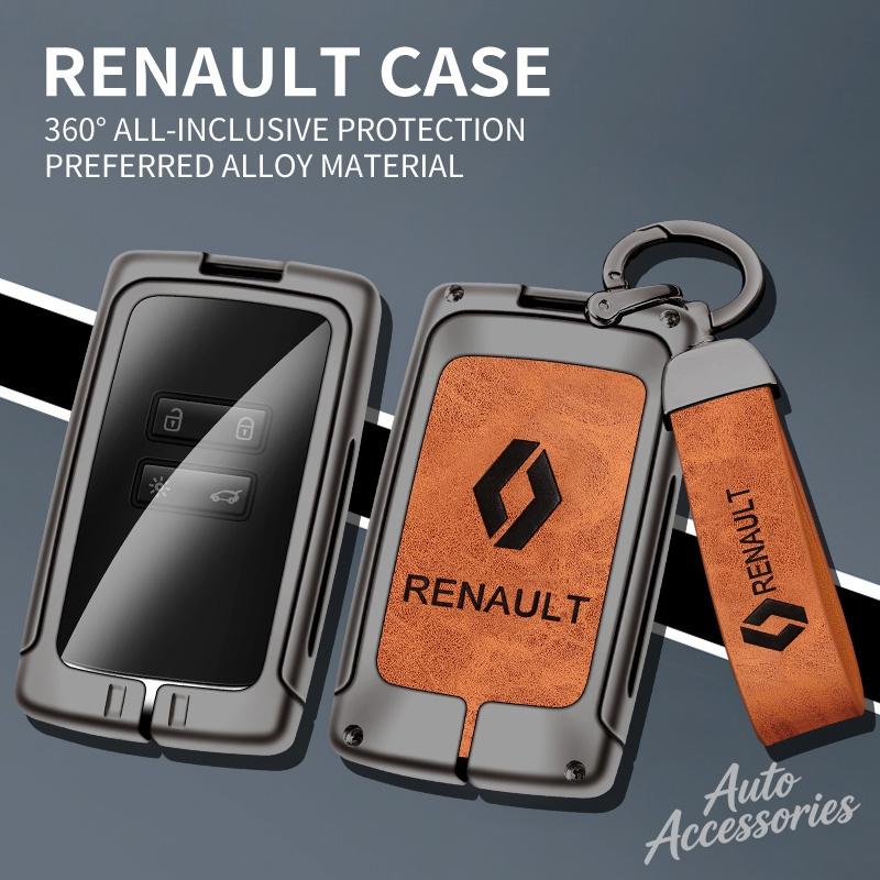 Leather Car Key Case For Renault Megane Grand Scenic Kadjar Laguna Koleos Fluence Talisman Espace Dacia Sandero Protection Shell PP2
