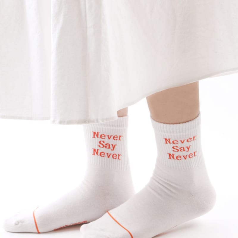 SOCKS THE LANGUAGE naver say naver ankle band socks