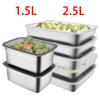5 Stück Edelstahl Lebensmittelaufbewahrungsbehälter Kühlschrank Obst Gemüse Fleisch Luftdicht Frischhaltebox Mikrowelle Küchenorganisator