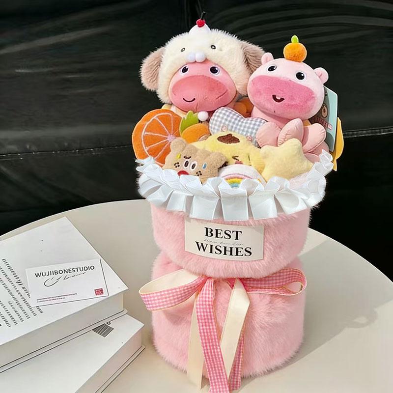 Capybara Lulu Plush Bouquet - Mother's Day, Birthday Gift for Girlfriend, Kids & Best Friends - Cartoon Figure Flower Arrangement