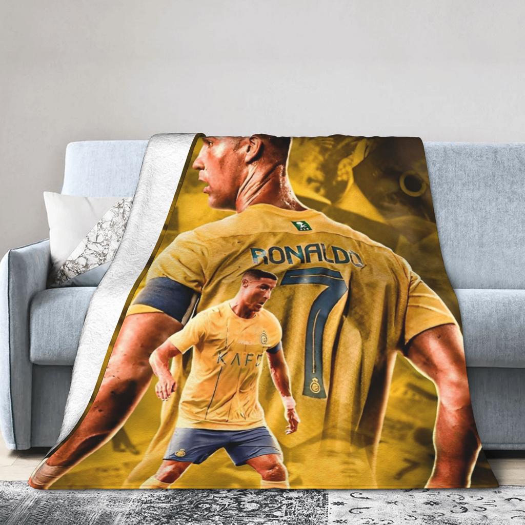 CR7 Blanket Ronaldos Wool Funny Warm Throw Blankets for Home Textile Decor
