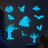 Night Glowing Party Supplies Halloween Glow In The Dark Wall Stickers Luminous Decals with Ghost Spooky Decorations for Home Castle Pumpkin