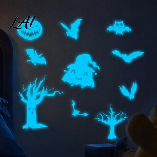 Night Glowing Party Supplies Halloween Glow In The Dark Wall Stickers Luminous Decals with Ghost Spooky Decorations for Home Castle Pumpkin
