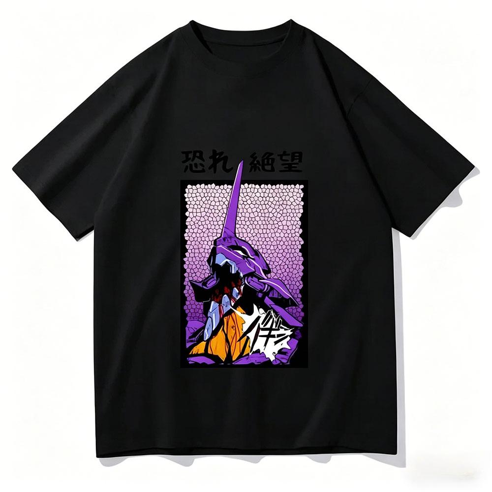 2026 Estate Nuovi Arrivi Stampa Stile Streetwear con Motivo Evangelion T-shirt a Maniche Corte Stile Y2K Adatta Sia a Unisex che a Unisex