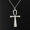 Simple Classic Fashion Cross Egyptian Ankh Life Symbol Antique Silver Color Pendant Short Long Chain Necklaces Jewelry For Women