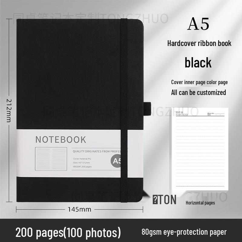 Wysokiej jakości, spersonalizowany notes A5 z gumką do biznesu i biura