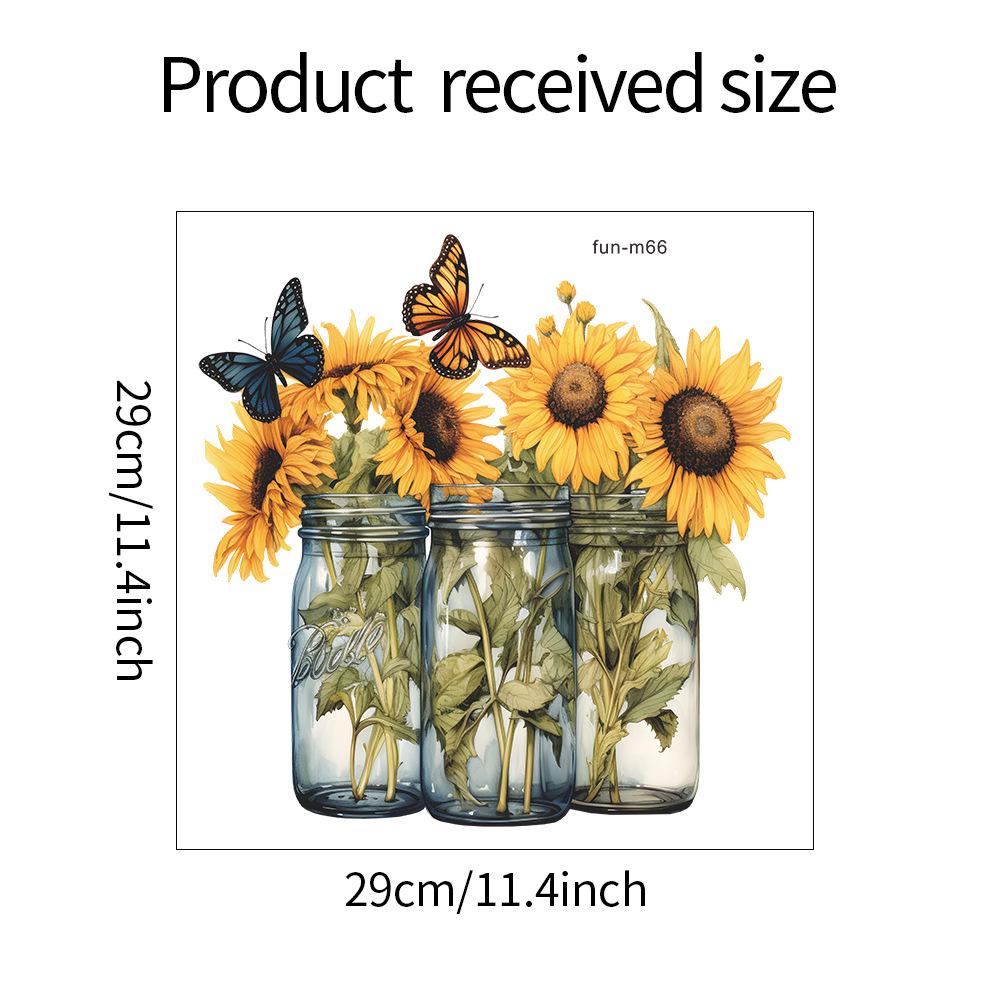 

Наклейки на туалет с рисунком подсолнуха для ванной комнаты, декоративные настенные наклейки для ванной комнаты 29*29CM/fun-m66