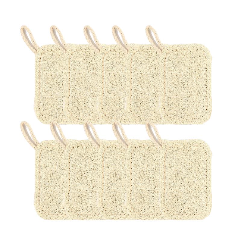 6pcs Natural Luffa Dish Towel Washing Cloth Sponge Loofah Scrub Pad Dish Pot Oil Stain Removing Scrubber Kitchen Clean Brushes P