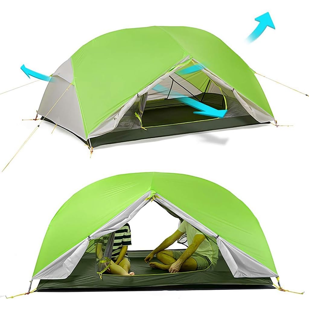 Naturehike Tente d'escalade dôme autoportante ultra-légère double couche Mongar pour 2 personnes, tente de camping en plein air, randonnée à vélo, pare-soleil, insectifuge