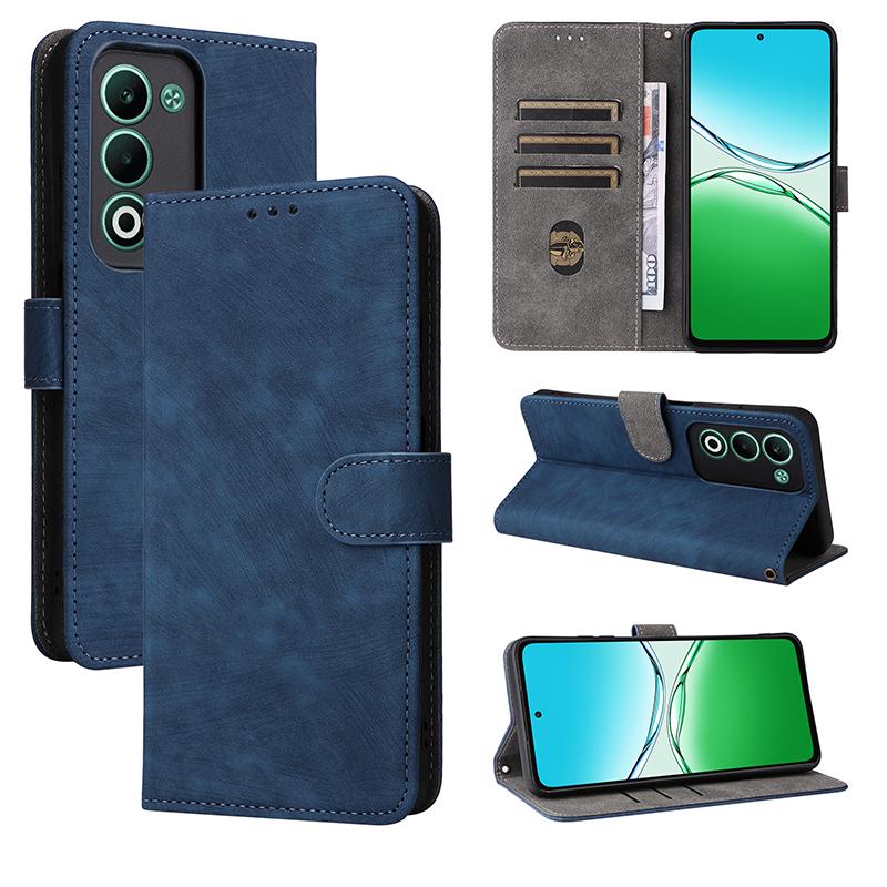 

Чехол-книжка для OPPO A5 из ПУ кожи, защита всего корпуса с [блокировкой RFID], противоударный, прочный, ретро чехол для телефона for OPPO A5 синий