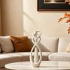 Modern Abstract Couple Statue, Kissing Lover Sculpture, Romantic Resin Hugging Couple Figurine for Living Room, Bedroom, Office Desktop, Bookshelf