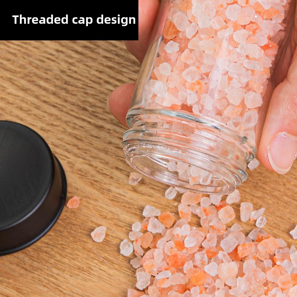 Rotating Glass Spice Rack Set with Spice Jars