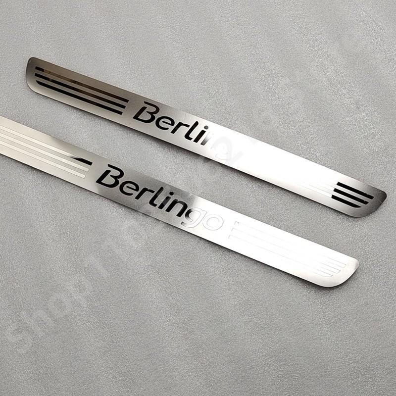 Autosticker Voor Citroen Berlingo B9 2008-2019 Deurinstaplijsten Roestvrij Stalen Beschermplaat Pedaalbekleding Styling Bescherming Auto Accessoires