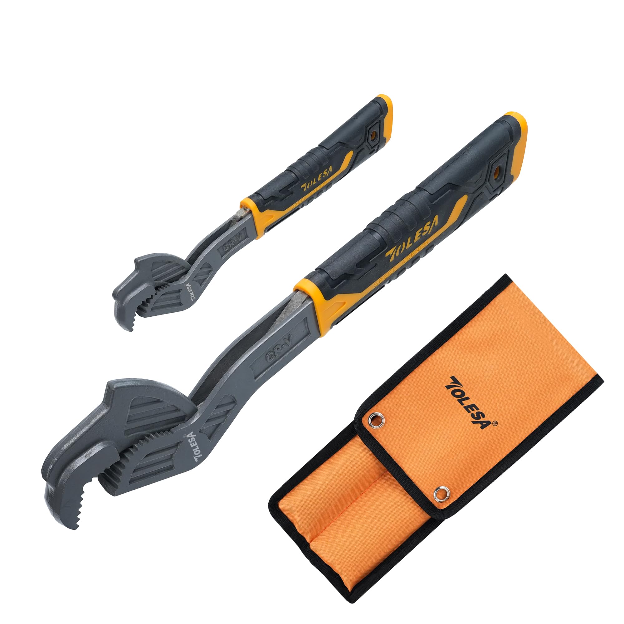 

TOLESA Pipe Speed Set of Chrome Vanadium Alloy Universal Wrench Wrench, Wrench, 9-25mm/19-43mm Opening, 2, Steel, Multi-Function,