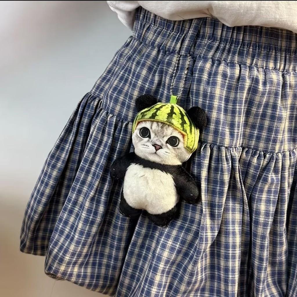 Watermelon Cat Plush Toy With Soft Pp Cotton For Kids And Teens Gift
