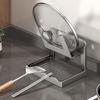 Multifunctional Kitchen Pot Lid and Spatula Rack
