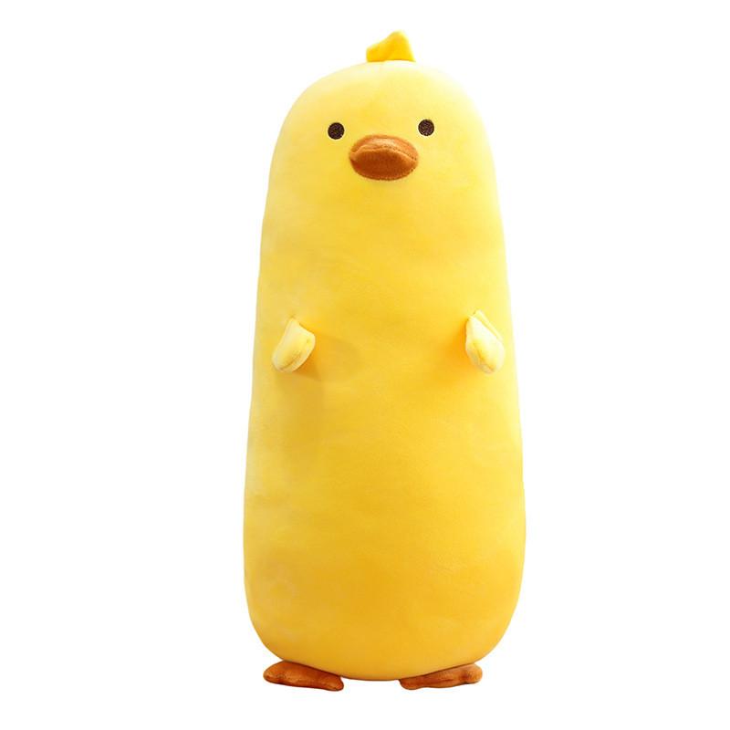 Cartoon Little Yellow Chicken Bed Pillow With Soft Plush Material For Bedside Sleep Comfort