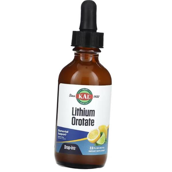 Литий Оротат жидкий, Lithium Orotate Drops, KAL  59мл Лимон-лайм (36424038)