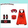 Spider-man Hero Cape And Mask Halloween Cartoon Anime Launcher Glove Watch Set