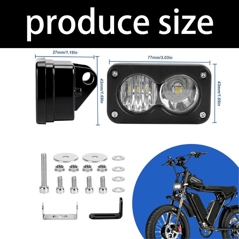 High Power 2000LM LED Headlight For Ridstar Electric Bikes Motorcycle With IP68 Waterproof And Shockproof Design
