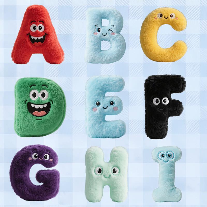 Alphabet Lore Buchstaben Plüschset A bis Z Pädagogische Weichspielzeuge für Kinder zum Lernen
