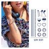1 Sheets Semi Permanent Women's Fake Tattoos Wrist Ankle Tattoos Waterproof Sweatproof and Long Lasting Herbal Instant Tattoos