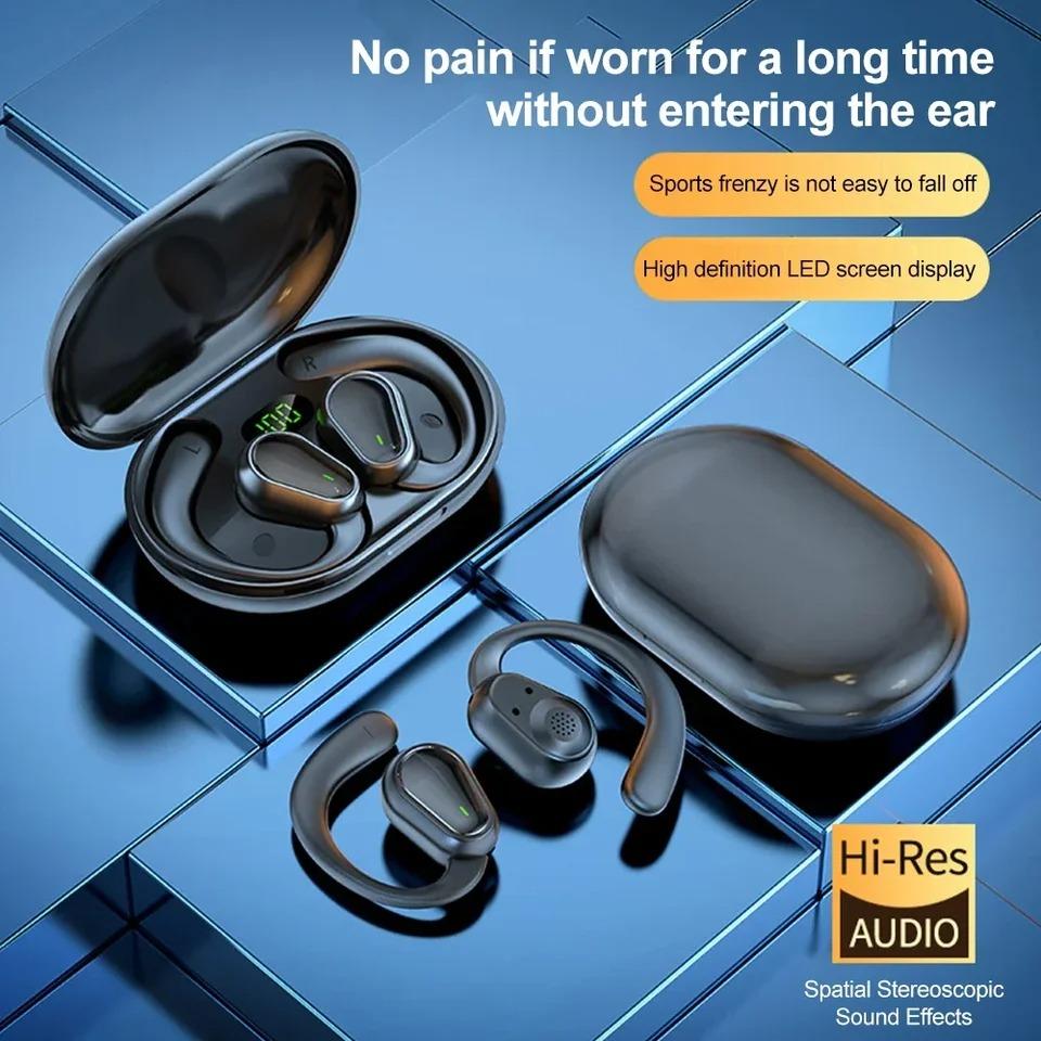 Bluetooth 5.3 Headphones Ear Hook Earphones Wireless Earphones HiFi Stereo Waterproof Headsets Noise Reduction Earbuds