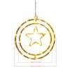 Christmas Window Lights USB Powered LED Curtain Fairy String Light Remote Control LED Hanging Ring Lights Home Garden Decoration