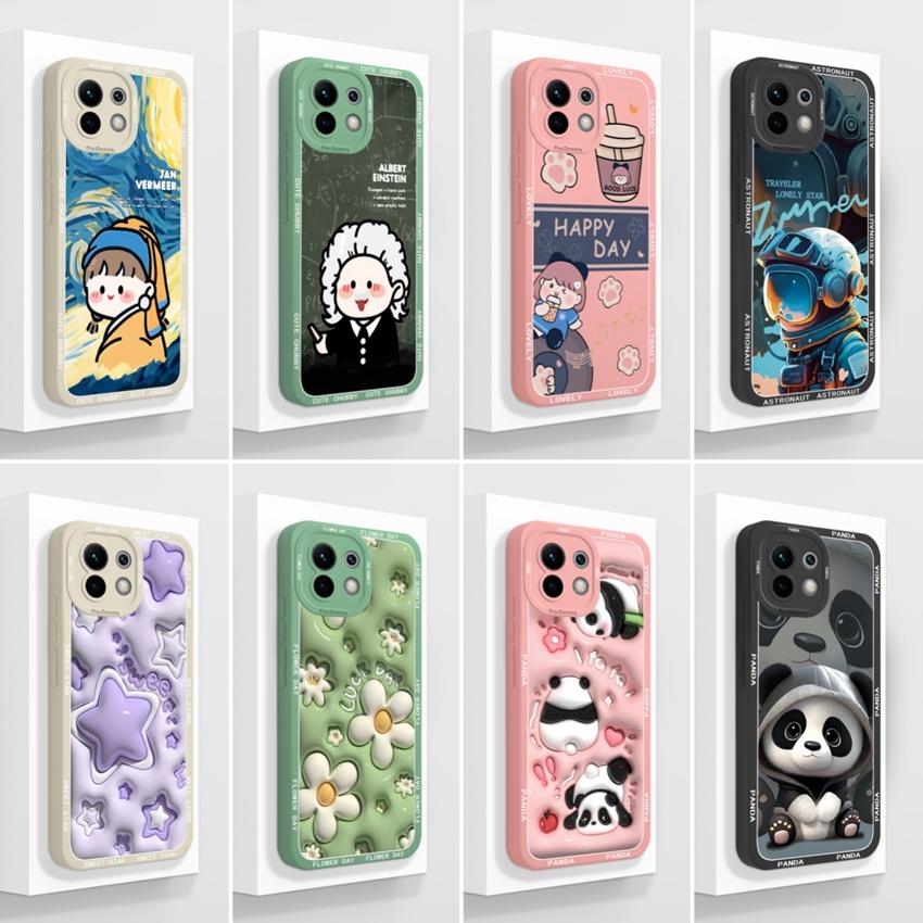 Etui na telefon do Xiaomi Mi 11 11T 11X Pro Lite 11i Urocze kreskówkowe wzory dla chłopców i dziewcząt Modne etui Miękkie etui z płynnego silikonu Antypoślizgowe etui do Xiaomi Obudowa