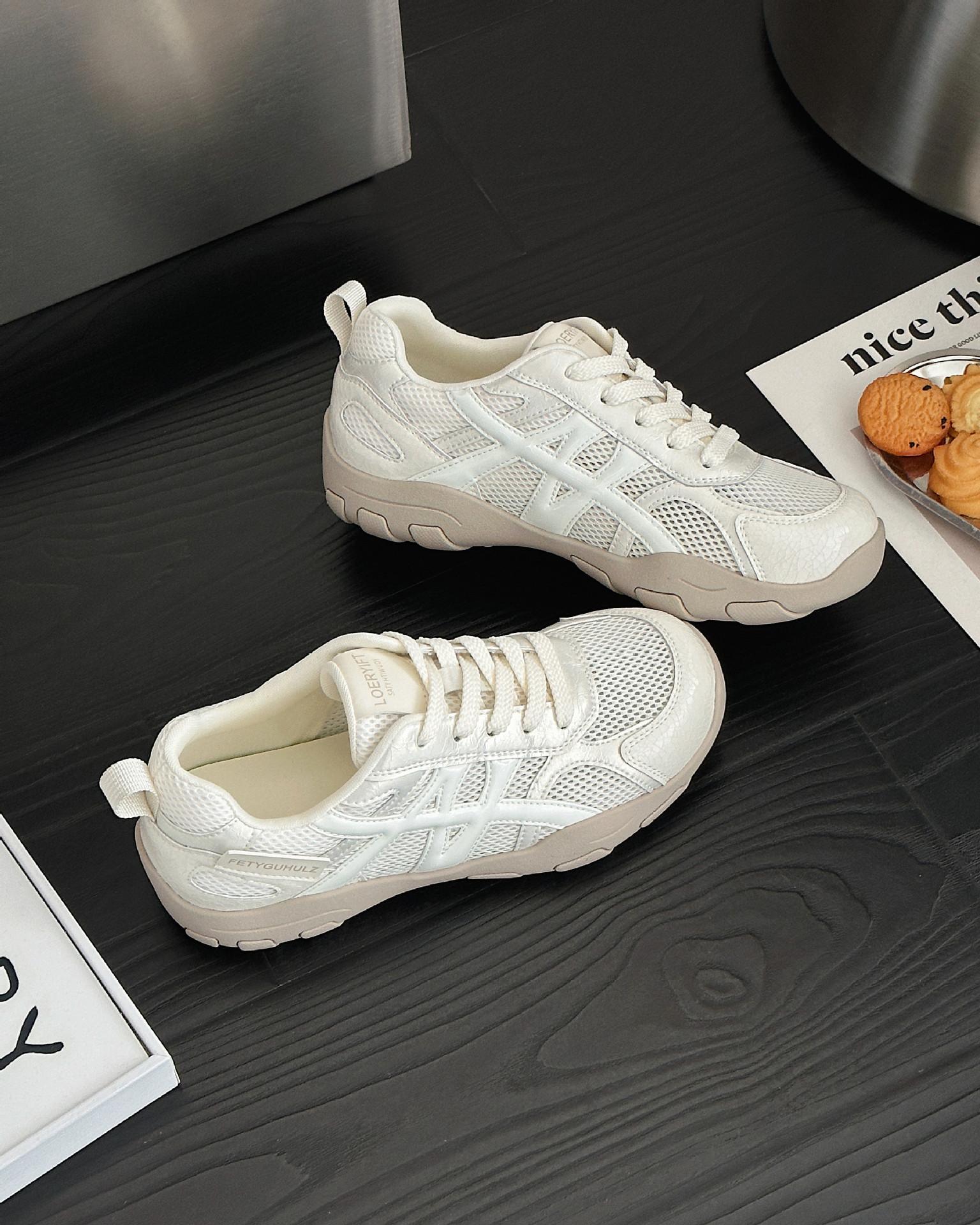 

European Station Dad Shoes Women s 2025 Summer New Women s Shoes Mesh Breathable Casual Comfortable Height Increasing Casual Sneakers 35