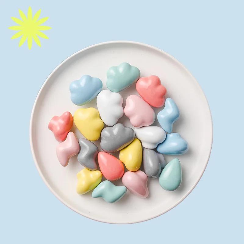 Cartoon Children Room Ceramic Cabinet Knobs Moon Star Wardrobe Handle Garden Door Handle Cabinet Handles for Kids