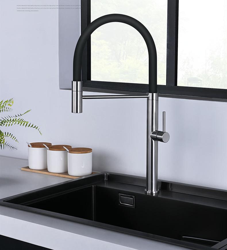 Kitchen Faucet Solid Brass Crane For Kitchen Deck Mounted Sink Mixer Foldable Nickel Brushed/Gold/Chrome/ORB/Black