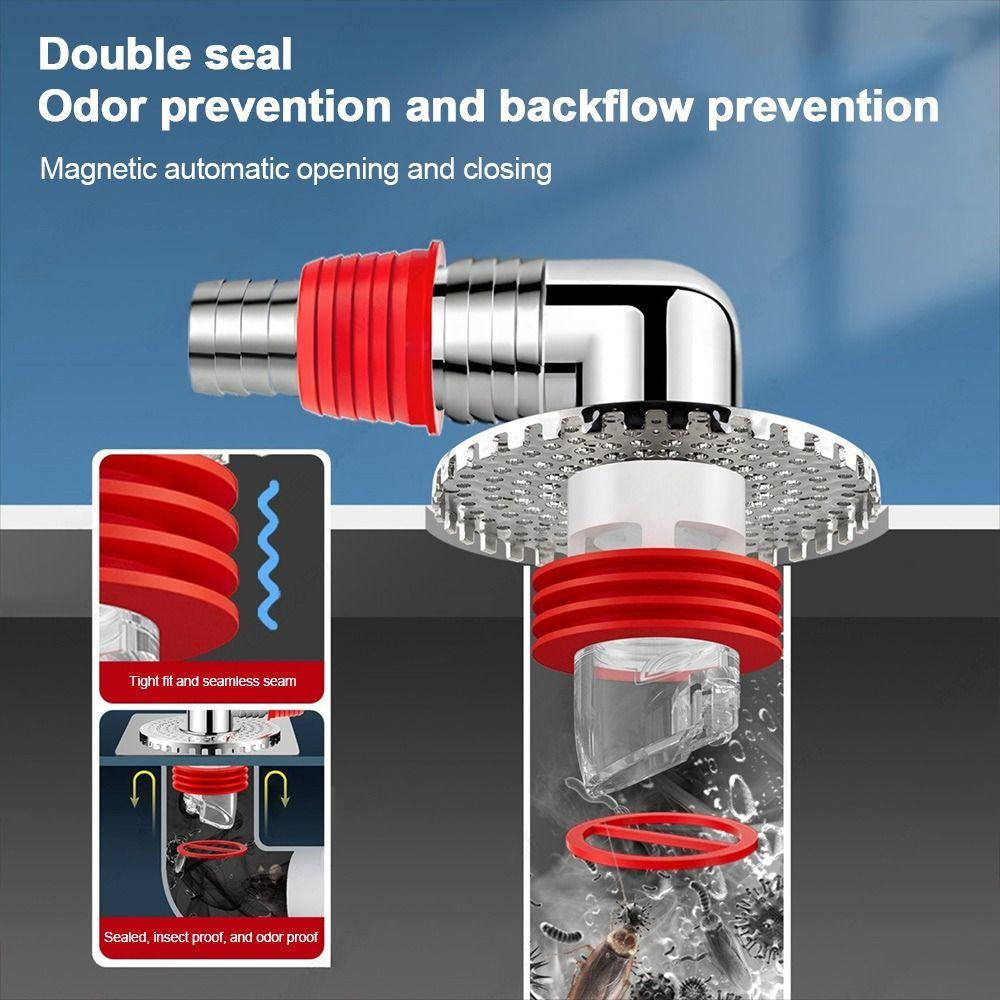 Plastic Floor Drain Tee Connector Anti-Odor Multi Functional Sewer Drain Connector Quick Installation