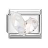 Y2K Romantic Heart Eyes Star Bow Knot Butterfly Zircon Charm Italian Links Fit 9mm Bracelet Stainless Steel Making DIY Jewelry