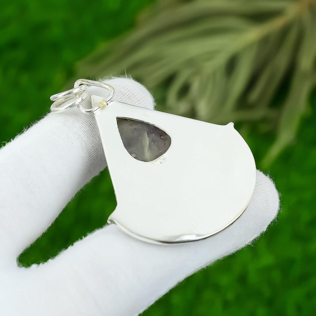 Natural Iolite Sunstone Gemstone Jewelry 925 Sterling Silver Pendant For Girls