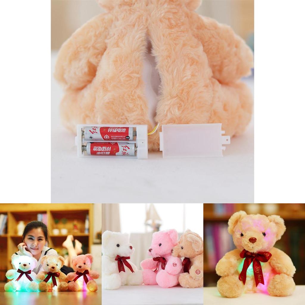 Adorable Grande Peluche LED Mignonne Ours en Peluche Lampe Veilleuse Pour Filles et Enfants
