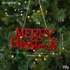 Bright Red Christmas Tree Ornament Plastic Made Glossy Surface Xmas Tree Decoration Hanging Cord Included