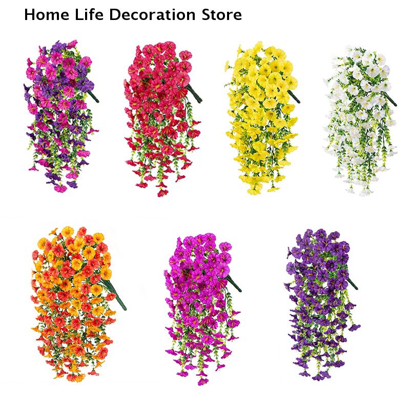 Artificial Flower Artificial Hanging Flowers and Plants Wedding Easter Decoration UV-resistant and Realistic Room Garden Decor