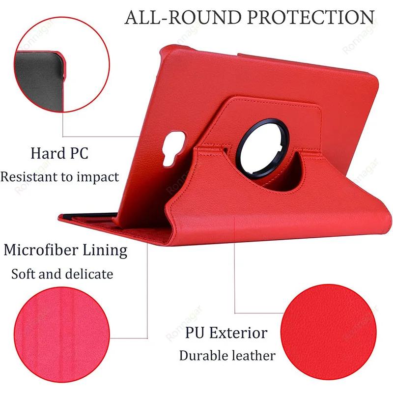 360° Rotating Tablet Case for Samsung Galaxy Tab A A6 10.1'' T580 Funda Smart Cover For Tab A8 10.5 X200 A7 Lite T220 Folio Capa