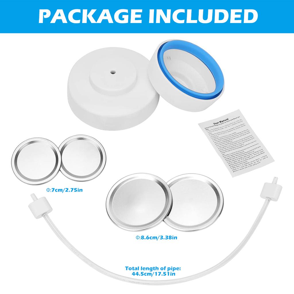 Mason Jar Vacuum Sealer Kit Portable Mason Jar Vacuum Sealing Machine Food Storage Canning Jar Sealer with Manual Air Pump Tools