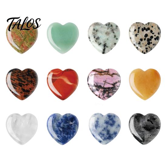 Polished Gemstone Pocket Gem Heart Valentine's Day Gift Rocks Crystal Shaped Keepsake for Kids Classroom Exchange Party Favors Shape