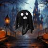 1PC Easy Halloween Craft Supplies Halloween Ghost Lantern Handmade Spooky Lantern Decor Eco-Friendly Halloween Crafts 30cm