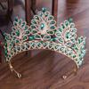 Luxury Baroque Queen Tiaras Sparkling Bridal Headwear Rhinestone Pageant Diadem  Photography Props