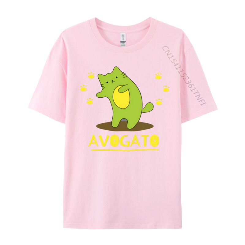 Avogato Cat Avocado Cute Funny Meow Tshirts Printed Tee Party Premium Cotton Tops Classic Tops Tees Cute Pet Tshirt