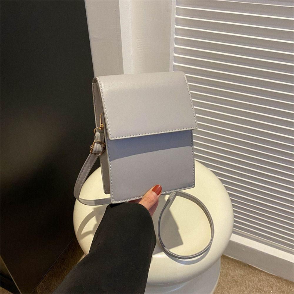 Simple Crossbody Tote Bag PU Leather Mini Phone Bag Ins Small Shoulder Bag  Women